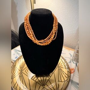 Elegant Orange Beaded Necklace